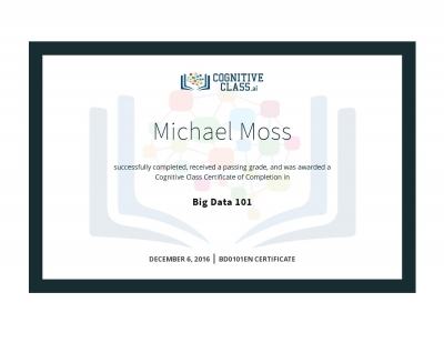 Big Data 101 Certificate