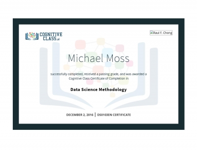 Data Science Methodology Certificate